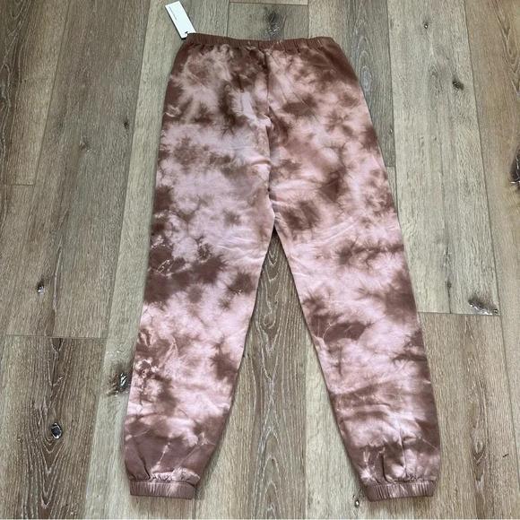 Lacausa Anthropologie Mauve Tie Dye Joggers Sz Small NWT - Picture 8 of 8